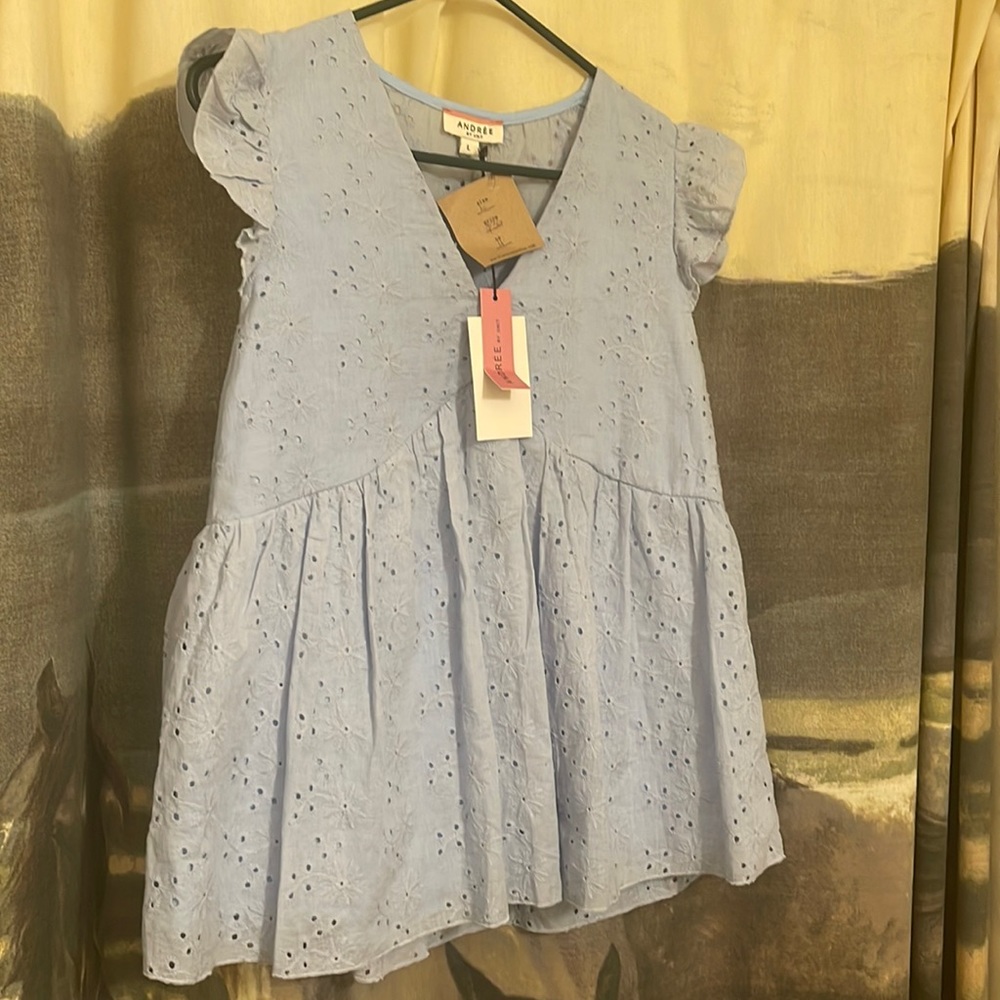 Blue peplum top